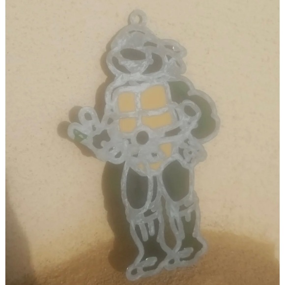 Vintage TMNT Teenage Mutant Ninja Turtles Glass Suncatcher Ornament - Picture 4 of 4
